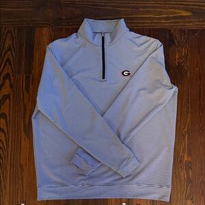 Peter Millar Striped Quarter-Zip Pullover